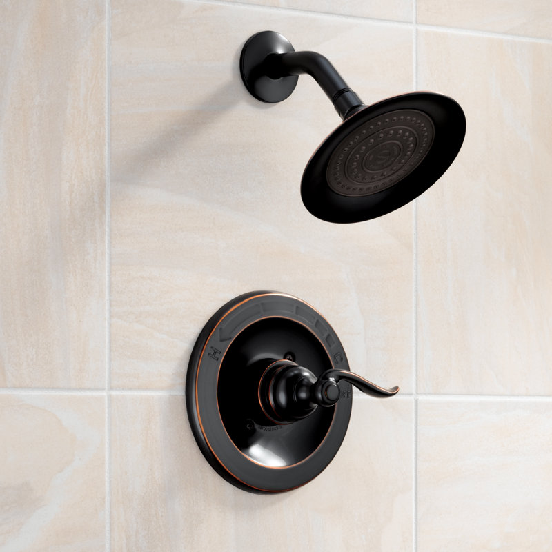 BT14296SS,OB Delta Windemere Shower Faucet Trim with Lever Handles